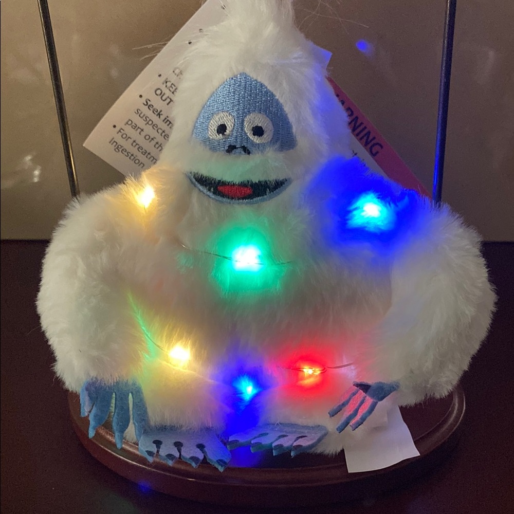 Pottery Barn Kids Plush Abominable Snow  Monster Light Up, Bumble, Ornament NWT
